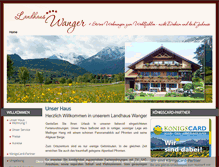 Tablet Screenshot of landhaus-wanger.de